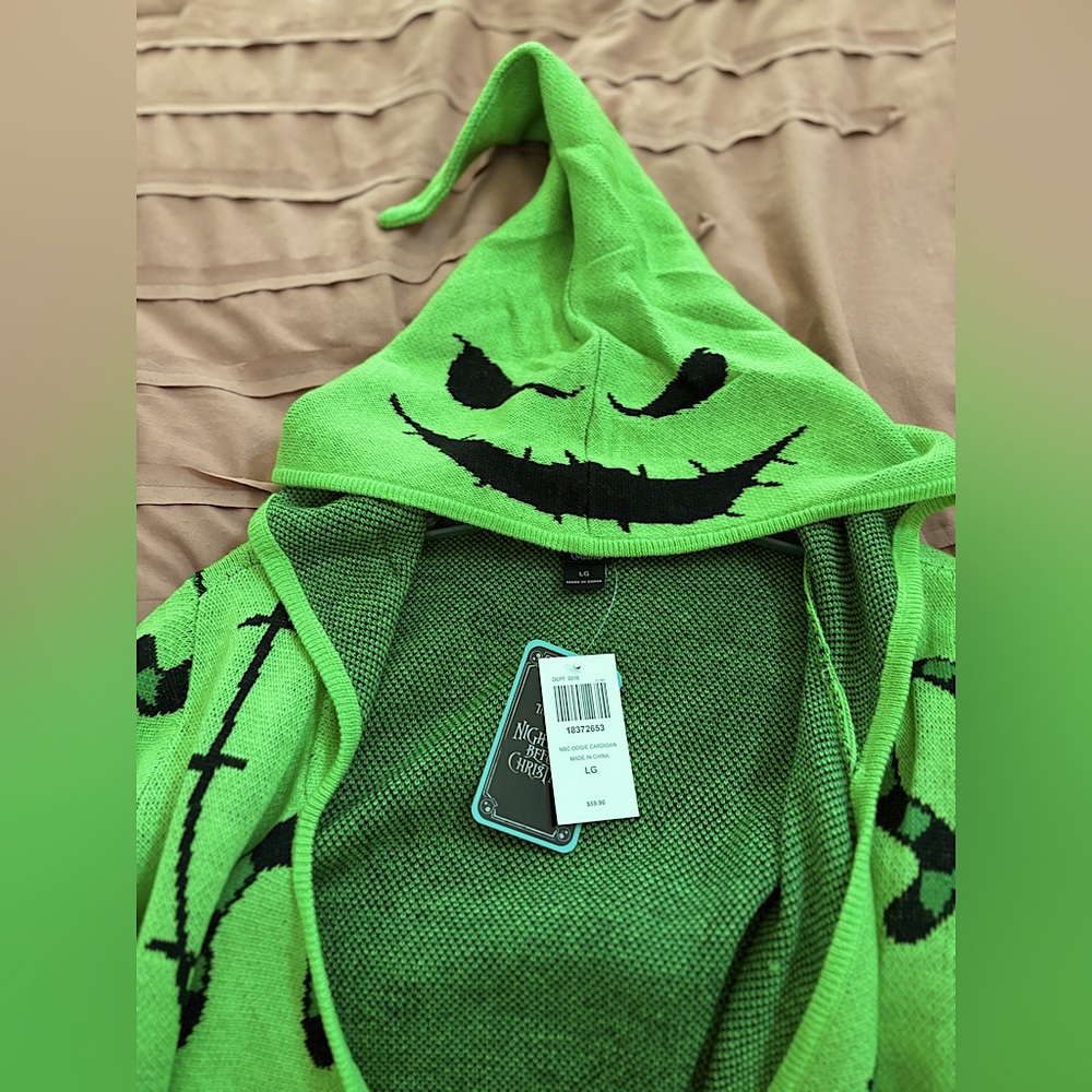 NWT Disney NBC Oogie Boogie Hooded Cardigan